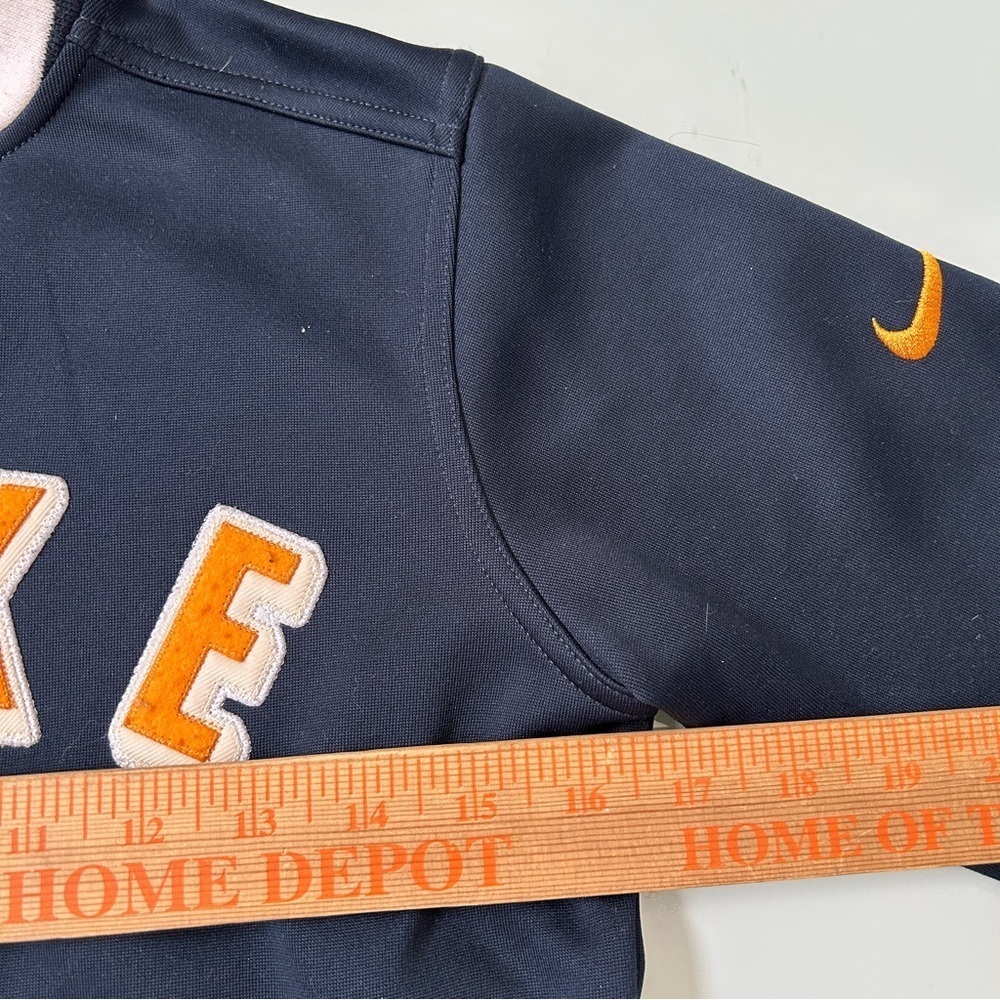 Nike Dark Blue Varsity Jacket with Orange Nike Logo Size Small - Picture 7 of 9
